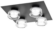 Osram -LED kúpeľňové stropné svietidlo ORBIS FLAME 4xLED/5,5W/230V IP44 čierne