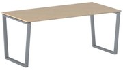 Kancelársky stôl PRIMO IMPRESS, 180x90 cm, sivostrieborná podnož, buk