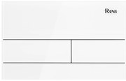 Rea T, ovládacie tlačidlo k podomietkovým systémom WC K011A-Q, biele sklo, REA-E0052