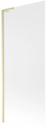 Mexen Next L, 1-krídlová vaňová zástena 80 x 150 cm, 6mm sklo námraza, zlatý matný profil, 895-080-000-03-30-55