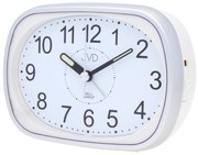 Moderný analógový budík JVD SRP836.5 – biely, tichý chod sweep, 12 cm