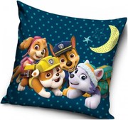 Velúrový vankúš Paw Patrol - Labková patrola - motív Nočná hliadka | 40 x 40 cm