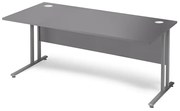 Kancelársky pracovný stôl FLEXUS, rovný, 1600x800 mm, šedá