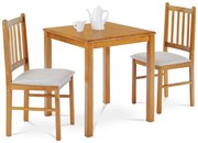 Jedálenský set z masívneho dreva s 2 stoličkami,69 x 69 x 75 cm, dub Iandhaus