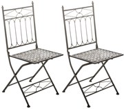 Kovová skladacia stolička Asina (SET 2 ks) - Bronzová