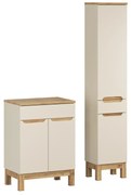 Koupelnová sestava Bali Casad s deskou a skříňkami 60 cm kašmírová/dub wotan