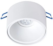 Podhľadové svietidlo Bali Round, 1x biele kovové tienidlo, w