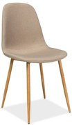 Jedálenská stolička Fox, béžová / dub