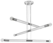 Luster na lanku BASTONE WHITE 6xE14/40W/230V