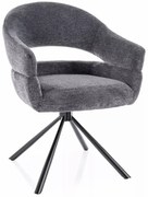 Stolička Borgo Raven tmavosivá