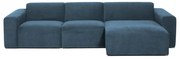 Modrá menčestrová rohová pohovka (pravý roh) Sting – Scandic