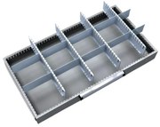 Alfa 3 Súprava deliacich organizérov do zásuviek skríň MECHANIC, 15 polí