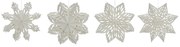 House Doctor Papierová vianočná ozdoba Snowflake White 15 cm – set 4 ks