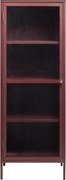 Červená kovová vitrína 58x160 cm Bronco – Unique Furniture
