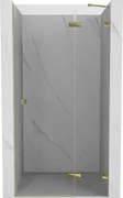 Mexen, Mexen Lunar pravé otočné sprchové dvere 105 cm, transparentné, zlaté - 834-105-000-50-00-P