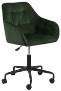 Zelená kancelárska stolička so zamatovým povrchom Actona Brooke