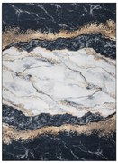 Kusový koberec ANDRE Marble 1124, 80x150, čiernobiela, chodba / predsieň, Dywany Łuszczów
