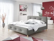 Manželská posteľ 140 cm Lomaha New (sivá) (s roštom). Vlastná spoľahlivá doprava až k Vám domov. 1104167