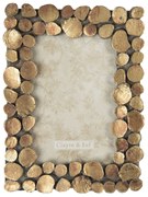 Rámček na fotografie so zlatými kamienkami - 15 * 2 * 20 cm / 10 * 15 cm