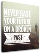 Motivačný obraz na stenu Never base your future_002 | rôzne rozmery