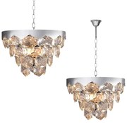 Luster Grace, 1x krištáľové/chrómové kovové tienidlo, (fi 45cm), ch