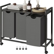 Koš na prádlo Houseland Endy 120 l šedý/černý