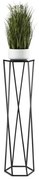 HowHomely Stojan na kvety 100x24 cm čierna 10-1615-100