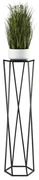 HowHomely Stojan na kvety 100x24 cm čierna DD0412