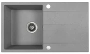Kuchinox Laut, 1-komorový granitový drez 760x440x174 mm + sifón, šedá, LAV-SBZ_511Y