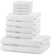 Biele bavlnené uteráky a osušky v súprave 10 ks Evita - DecoKing