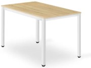 Jedálenský stôl TESSA dubový s bielymi nohami