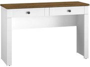 Písací stôl/Toaletný stolík Lille 16 Biely Mat/Dub Lefkas