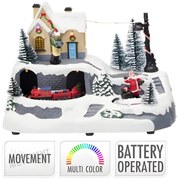 Vianočný svetlý domček s LED a pohybom 23 cm