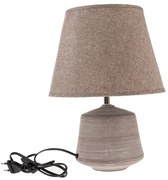 Keramická stolná lampa Terra, 33 cm, hnedá