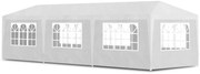 Záhradný pavilón 9x3x2,7 m - biely - 8 stien