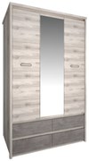 Skriňa so zrkadlom 3D4S, gaštan nairobi/onyx, JESI NEW
