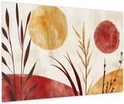 Obraz - Rastliny a kruhy (90x60 cm)