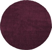 DY Okrúhly fialový shaggy koberec Kamel Rozmer: 80 cm