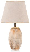 Krémová/v zlatej farbe stolová lampa s textilným tienidlom (výška 50 cm) Yakamoz – Opviq lights