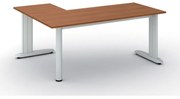 Rohový kancelársky písací stôl PRIMO FLEXIBLE 1800 x 1400 mm, čerešňa