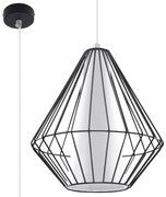 Luster na lanku DEMI 1xE27/60W/230V čierna/biela