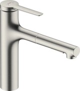 Hansgrohe Zesis M33, páková kuchynská batéria 160, vyťahovacia sprška, 2jet, vzhľad nerezu, HAN-74801800