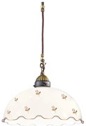 Kolarz 731.30.161 - Závesné svietidlo na lanku NONNA 1xE27/75W/230V Ø 30 cm, kvetinový motív, ružové zlato