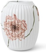 Biela porcelánová váza Kähler Design Poppy, výška 21 cm