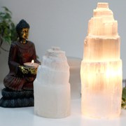 Prírodná selenitová lampa - 25 cm