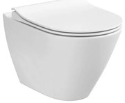 Cersanit K701-104 - Závesné WC s WC sedadlom CITY OVAL keramika/biela