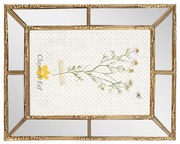 Zlatý antik fotorámik lemovaný zrkadlami - 19*2*24 cm / 13*18 cm