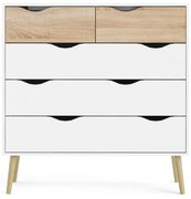 Biela komoda Tvilum Oslo, 99 x 101 cm