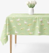 Goldea veľkonočný hranatý teflónový obrus - husy a kraslice 80 x 80 cm