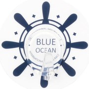 Vešiak jednoduchý Botti 6,5x6,5 cm modro-biely